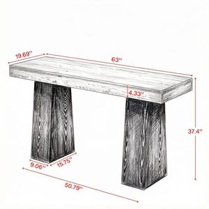 Tavolo da Bar Moderno in Legno e Vetro per Hotel, Eventi e Altro - Product Image 3