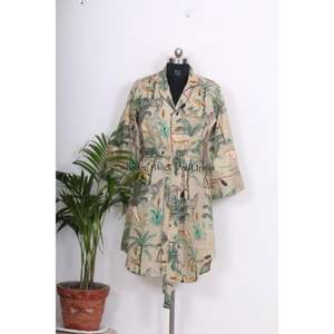 Camisa Larga Estilo Kimono Romántica de Algodón para Mujer, Encanto Caprichoso, Sofisticación Fluida, Vestidos Casuales al por Mayor - Product Image 3