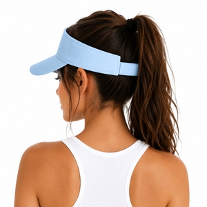 Unisex Sports Visor <b>Hat</b> Premium Breathable Adjustable <b>Flat</b> Brim Outdoor Spring Summer Adult Custom Made Unisex Visor <b>Hat</b> - Product Image 2