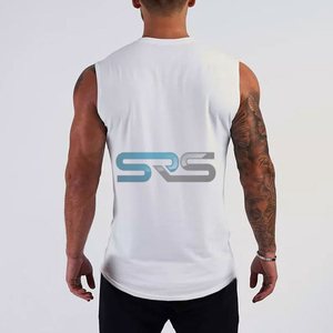 Débardeur de fitness pour homme, grande taille, respirant, en maille, avec logo personnalisé, impression par décharge, séchage rapide, haute qualité - Product Image 3