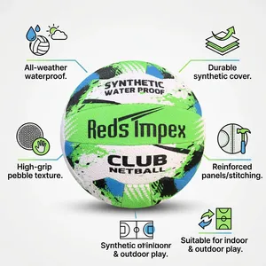 Ballon de netball personnalisé en caoutchouc synthétique de qualité supérieure, durable, toutes saisons, avec une adhérence élevée, design léger, pour jouer en intérieur et en extérieur - Product Image 3