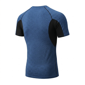เสื้อรัดกล้ามเนื้อสำหรับออกกำลังกาย MMA BJJ สำหรับผู้ใหญ่ ยูนิเซ็กซ์ ผ้ายืด/ผ้าฝ้าย แขนยาว ย้อมสีทั้งตัว ป้องกันรังสียูวี 50+ แห้งเร็ว 220 กรัม ด้านหน้า - Product Image 4