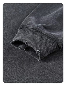 Sudadera de Felpa Gruesa para Hombre, Transpirable, Tejido Sólido, Poliéster/Algodón, Bordada, Ecológica, Estilo Urbano, Invierno, Premium - Product Image 6