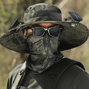 2025 nuovo cappello a doppio potere per ventilatore solare protezione solare cappello da pesca all'aperto con ventilatore ad energia solare - Product Image 3