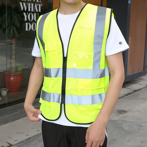 Chaleco Reflectante de Seguridad para Tráfico Laboral, Construcción, Industria, Motocicleta, Ciclismo, Alta Visibilidad, con Múltiples Bolsillos - Product Image 5