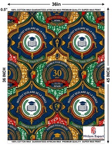 Custom African Wax Print Fabric Manufacturer School Anniversary Convention Uniform Celebration Textile Supplier OEM ODM - Product Image 3