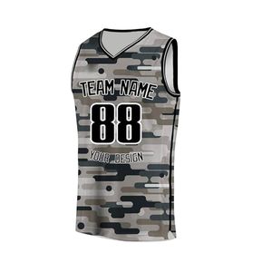 High Contrast Monochrome Grid Print Micro Interlock Airflow Comfort Low MOQ Wholesale Sublimation Basketball Jerseys - Product Image 6