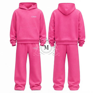 Ensemble de survêtement pour homme, couleur unie, coupe classique, 100% coton, sweat-shirt décontracté avec capuche, 320 g/m² - Product Image 6