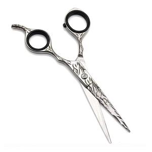 Ciseaux de coiffure professionnels MORJE en acier inoxydable 440C, pointe aiguisée, pour droitiers, manche moyen, poignée en caoutchouc - Product Image 4