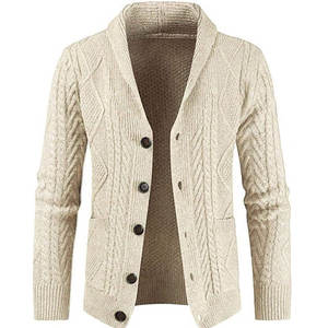 Cárdigan de Punto Cálido para Hombre, de Alta Calidad, Manga Larga, con Botones, Suave, Informal, para Trabajo u Oficina - Product Image 1