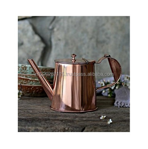 Hervidor de cobre hecho a mano con textura martillada y vientre ancho ideal para el estilo de cocina rústica o el ambiente del Viejo Mundo - Product Image 4