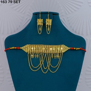 Conjunto de Collar Choker Árabe, Joyería de Oriente Medio, Collar de Oro de Dubái, Collar Árabe Chapado en Oro, Conjunto Árabe Tradicional - Product Image 4