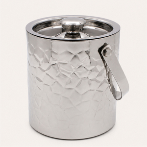Wholesale Double Walled Stainless Steel Ice <b>Bucket</b> with <b>Lid</b> and Handle Hammered Insulated Ice Pail for Bar Hotel Restaurant - Product Image 3