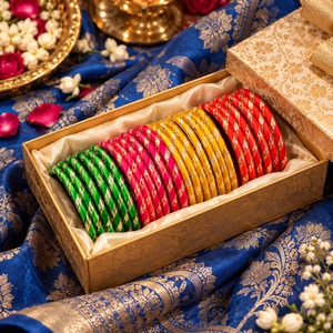 New Arrival Party <b>Favors</b> Designer Gotta Patti Work Plain Thread Bangles Women Girl Wedding Diwali Hldi Mehendi Wear High Quality - Product Image 2