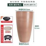 Pot de fleurs rond en résine émaillée pour décoration de salon, bassin de plantation surélevé épaissi, pot haut en plastique - Product Image 5