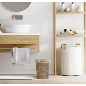 Petite poubelle en osier tissé à la main Corbeille en osier naturel - Product Image 6