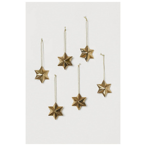 Decorative Gold Finish Metal Snowflake Christmas Ornament for Premium Holiday Styling - Product Image 5