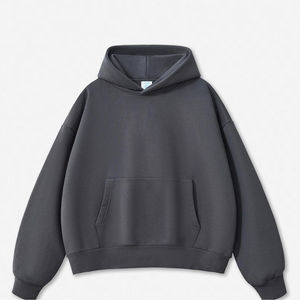 Hoodie tendance d'hiver imperméable en polaire avec poches, coupe ample, épais, en coton compact, style streetwear, logo personnalisé, vente en gros OEM - Product Image 3