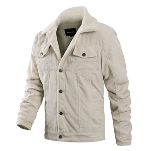 Veste chemise marron pour homme avec doublure en sherpa, col rabattu, coupe décontractée, simple boutonnage, idéale pour l'hiver - Product Image 5