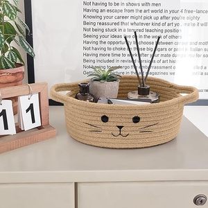 Cesta de Almacenamiento de Algodón Trenzado Hecha a Mano Personalizada al por Mayor para Escritorio, Cesta Plegable de Cuerda de Algodón para Juguetes - Product Image 4