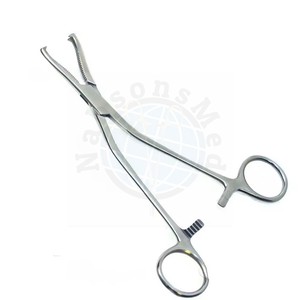 Pinzas para Sujetar Huesos Dingman de 7.5 Pulgadas, Mandíbulas Angulares Dentadas 2x2, Dientes Afilados, Acero Inoxidable, Instrumento Quirúrgico Ortopédico - Product Image 1