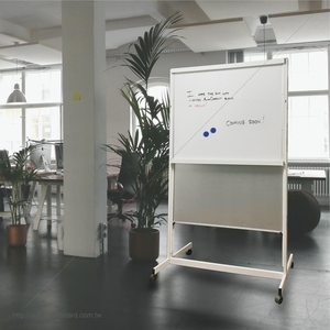SYH Aluminum <b>Frame</b> Sliding <b>Magnetic</b> Porcelain Whiteboard Easel for Office & Presentation - Product Image 6