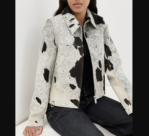 Customizable Women's Biker Varsity Quilted Leather <b>Jacket</b> with <b>Corduroy</b> Fabric Woven Detail Genuine Cowhide Leather Winter Ready - Product Image 3