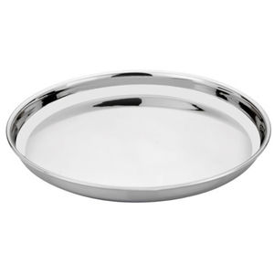 Assiette ronde en acier inoxydable, assiette à dîner, plateau indien Thali, plateau à repas, acier inoxydable Khomcha - Product Image 5