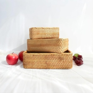 Cesta de Almacenamiento de Mimbre de Estilo Vintage Ecológica con Asas para Uso en la Cocina, Multiusos, 50x40x30cm - Product Image 1