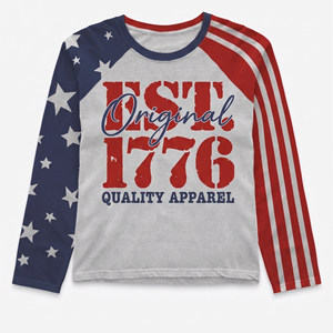 Premium Waffle Knit Long Sleeve T Shirt Black White Raglan Custom DTG Print 100% cotton T-shirt for men loose fit printed - Product Image 5