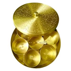 Caja de especias árabe vintage de latón de alta calidad con grabado y acabado pulido, caja de especias de latón puro para uso en la cocina. - Product Image 4