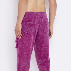Pantalon de survêtement décontracté pour homme, coupe évasée, taille mi-haute, motif droit et cordon de serrage, service OEM disponible, pantalon homme délavé - Product Image 4