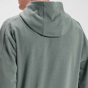 Sudadera con capucha de algodón 100% para hombre, ropa informal ligera de invierno en tallas regulares, impresión Digital, MOQ bajo, teñido liso - Product Image 4
