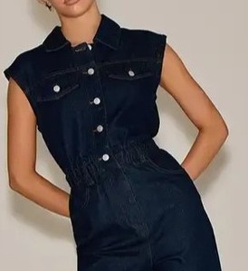 Combinaison en jean sans manches pour femme – Élégante, décontractée, idéale pour l'été – Vente en gros – Salopette pantalon - Product Image 5