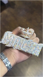 CONCEPTION Colgante Hip Hop de Moissanita Baguette con Letra Personalizada, Colgante de Plata 925 con Moissanita Iced Out - Product Image 2
