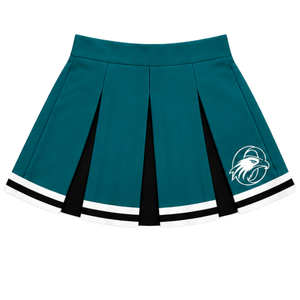 Falda plisada color verde azulado oscuro para porristas, para mujeres y niñas, para equipos deportivos, presentaciones de baile, entrenamiento, competición, ropa deportiva - Product Image 1