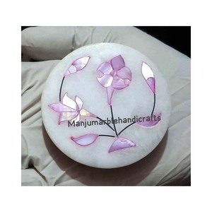 No.1 Quality Indian Manufacturer In Best Price <b>Range</b> Pink Mother Of Pearl Round Mirrors For Wholesale - Product Image 4