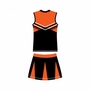 Fournisseur d'uniformes de cheerleading OEM pour femmes, ensemble haut et jupe personnalisés, vêtements de compétition d'équipe - Product Image 2