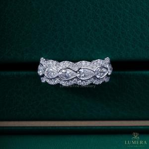 Elegant 2.06CT Multi-Stone Pear Shaped Diamond <b>Ring</b> Teardrop Bridal <b>Stacking</b> Band Solid Gold Fine Jewelry Manufacturer - Product Image 2