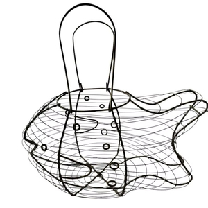 Portable Iron <b>Egg</b> Gathering <b>Basket</b>, Strong Wire Frame with Grip Handle - Product Image 1
