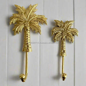 Strong and durable brass <b>wall</b> <b>hooks</b> in premium finished <b>for</b> <b>coat</b> hanging kitchen organization and stylish room accents - Product Image 2