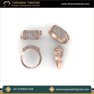 Hip Hop Iced 10K Solid Gold Pass Tester 4 Rows VVS Moissanite Rapper Dazzling Sparkly Luxury Geometric Eternity Band <b>Custom</b> <b>Ring</b> - Product Image 2