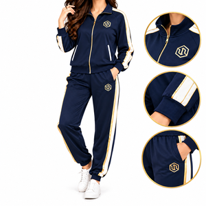 Conjunto Deportivo Transpirable 100% Algodón para Mujer con Sudadera Cómoda y Pantalones a Juego para Viajes Casuales al Aire Libre - Product Image 1