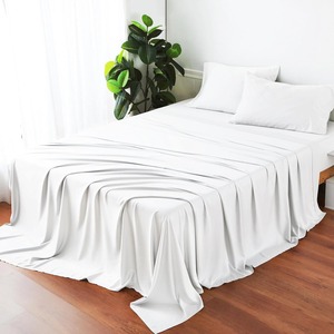Parures de lit en bambou de qualité hôtelière, ensemble de linge de lit respirant et rafraîchissant de qualité supérieure avec draps, housses de couette et taies d'oreiller - Product Image 1