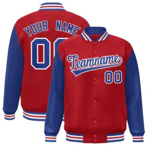 Veste de baseball brodée personnalisée pour hommes et femmes, veste bomber personnalisée avec nom et numéro d'équipe - Product Image 2