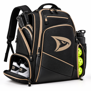 Sac à dos de pickleball, sac de raquette grande capacité, imperméable, avec compartiment à chaussures, rangement pour balles et poche pour bouteille - Product Image 3