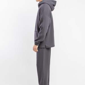 Conjunto de Sudadera con Capucha y Pantalones Deportivos Personalizados 100% Poliéster Algodón con Logotipo, Ropa Deportiva Informal para Hombre, Fabricante OEM ODM - Product Image 4