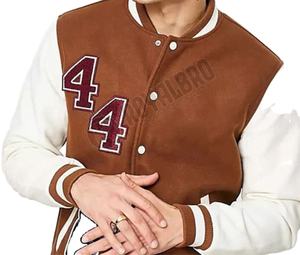 Sweat-shirt universitaire en chenille avec patch, neuf, veste de baseball personnalisée, en cuir de vache imperméable, 100 % coton - Product Image 2