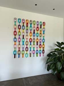 Adornos de Pared de Cadena Hechos a Mano en Madera, Estilo Art Deco Moderno, Decoración Colgante para Bodas, Hogar, Festival Diwali - Product Image 5