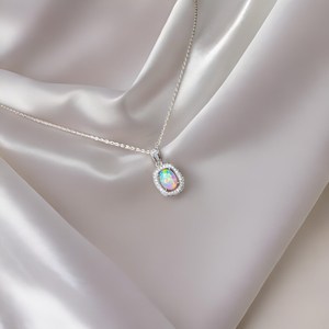 จี้โอปอลทรงรัศมีประดับเงินแท้ งานแฮนด์เมดสำหรับผู้หญิงและเด็ก ขายส่ง - Product Image 6